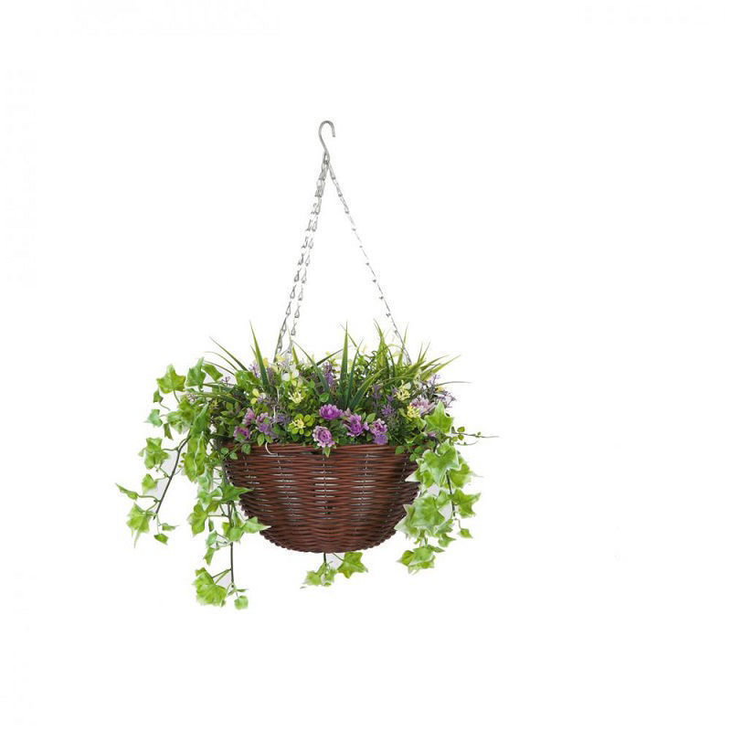 Mullingar Hardware. Lilac Hanging Basket - 30cm