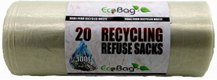 Picture of ECOBAG CLEAR REFUSE SACK 100LTR PK 20