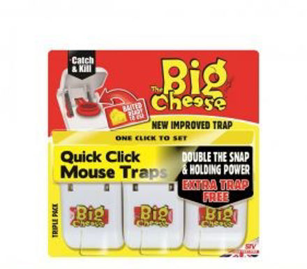 Picture of BIG CHEESE QUICK CLICK MOUSE TRAP STV147 3 PK