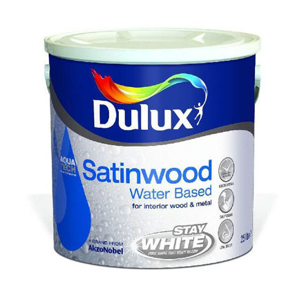 Picture of DULUX AQUATEC SATINWOOD BR WHITE 2.5L