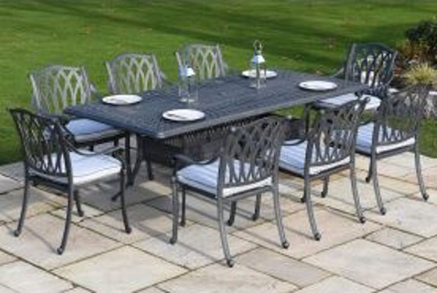Picture of FLORENCE 8 SEATER RECT CAST ALUMINIUM PATIO SET
