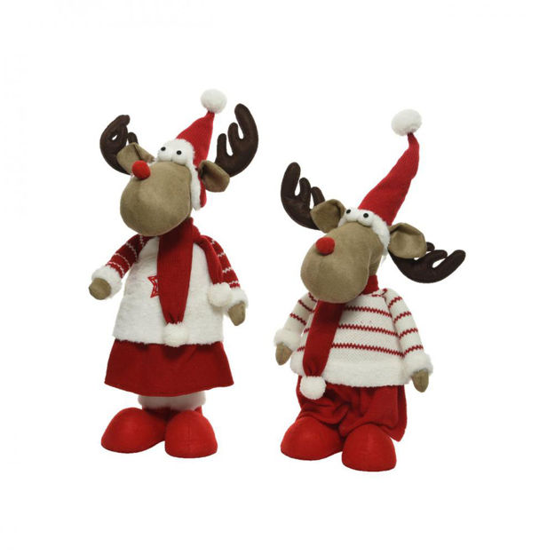 Picture of PLUSH STANDING DEER & SCARF 90CM ASSORTED