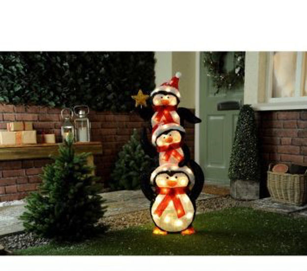 Picture of LED ACRYLIC LIT PENGUIN FAMILY 140CM
