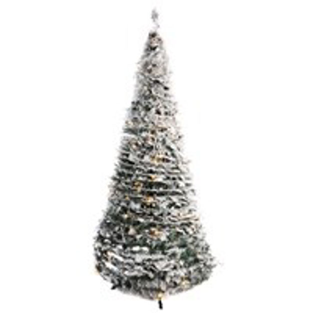 Picture of 1.8M WHITE HOLY POP UP-LIT CHRISTMAS TREE 6FT