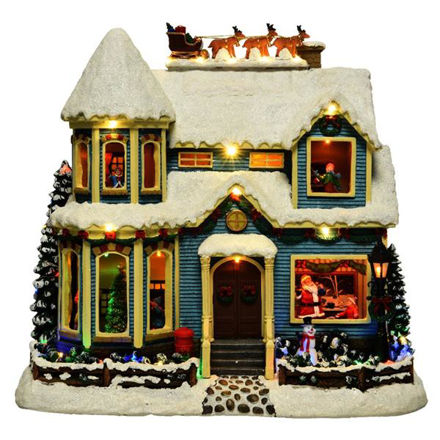 Picture of LED WINTER HOUSE SCENE 32.5CM