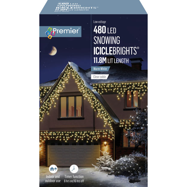 Picture of PREMIER 480 LED ICICLE LIGHTS WARM WHITE