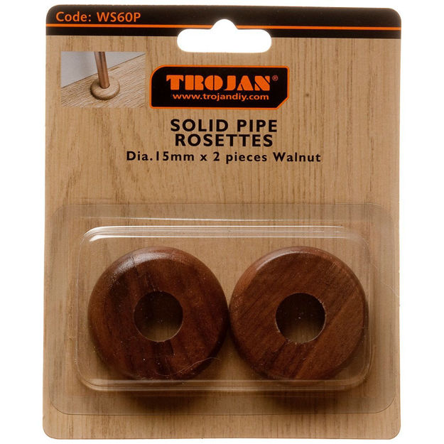 Picture of TROJAN SOLID WALNUT PIPE COVER - 2PK
