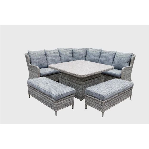 Picture of YATES LARGE CORNER ADJUSTABLE DINING SOFA SET