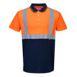 Picture of HI-VIS TWO TONE POLO SHIRT ORANGE/NAVY SMALL