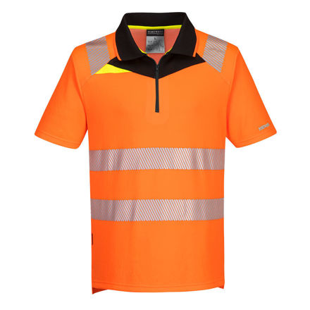 Picture of PORTWEST DX4 HI-VIS POLO SHIRT ORG/BLK (XXL)