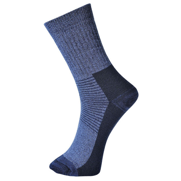 Picture of PORTWEST THERMAL SOCKS BLUE  39-43