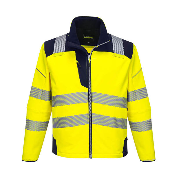 Picture of PW3 HI-VIS SOFTSHELL JACKET YE/NA (M)