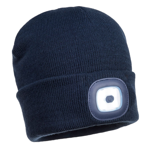 Picture of RECHARGEABLE LED BEANIE NAVY