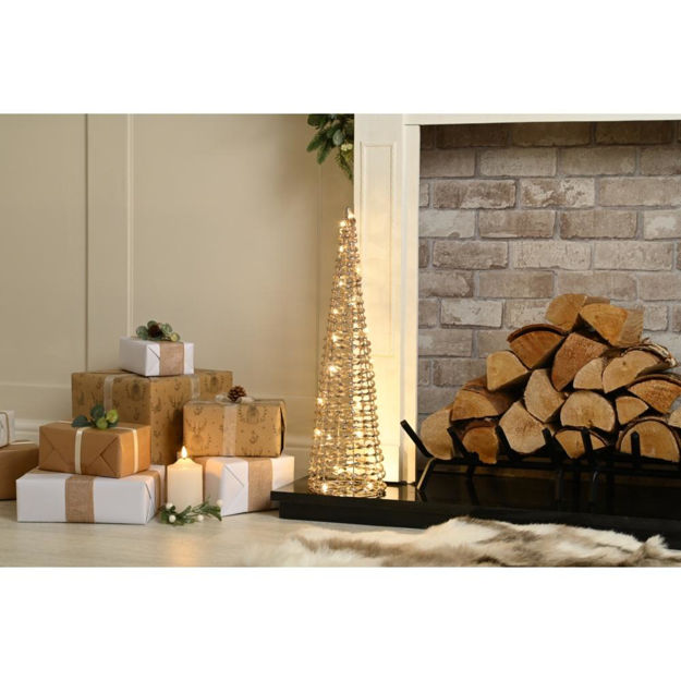 Picture of LIT LED BATTERY CHAMPANGE GOLD TREE 60CM