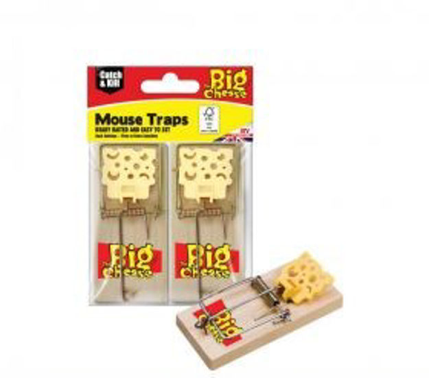 Picture of BIG CHEESE WOODEN MOUSE TRAP 2 PACK STV100