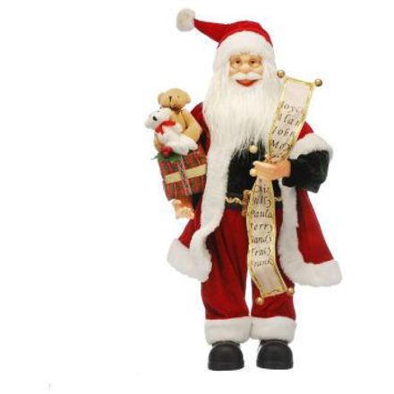 Picture of STANDING SANTA RED & GOLD 60CM