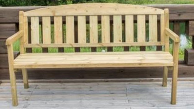 Picture of TOPLINE PRESSURE TIMBER GARDEN BENCH 3 SEATER