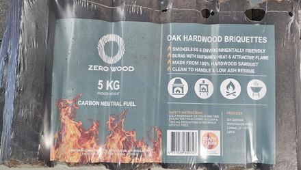 Picture of ZERO WOOD SHIMADA HARDWOOD BRIQUETTES 5KG 6PACK