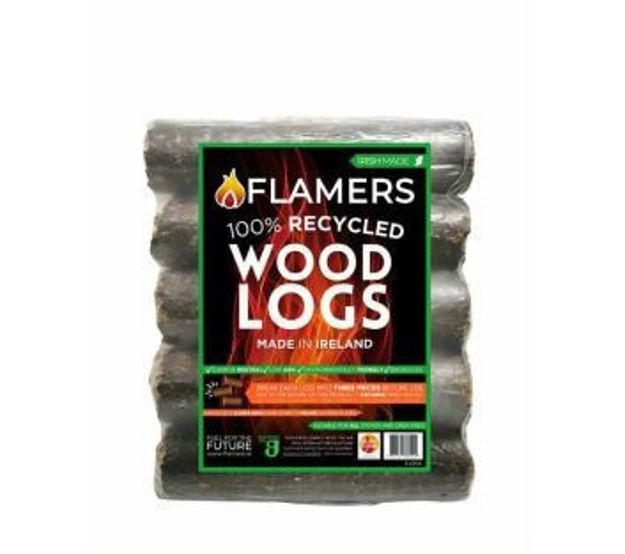 Picture of FLAMERS 100% recycled WOOD LOGS PK5