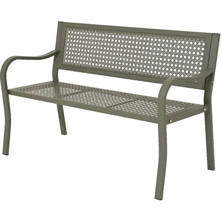 Picture of 2 SEATER METAL GARDEN BENCH GREEN