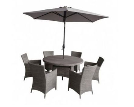 Picture of PARMA RATTAN 6 SEATER DINING SET 140CM